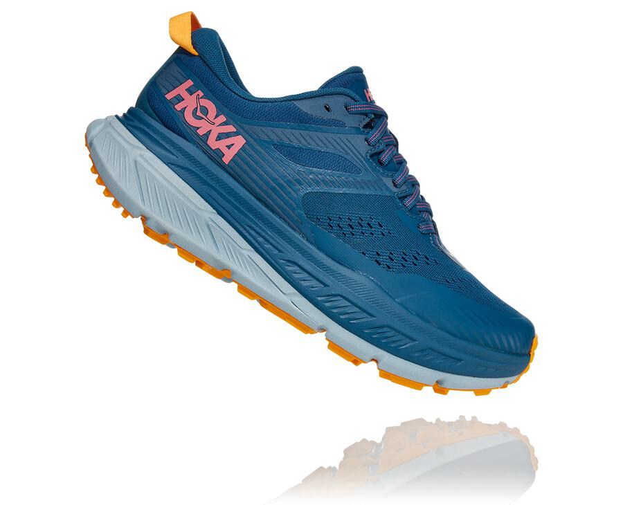 Trail Shoes Womens - Hoka One One Stinson Atr 6 - Blue - SZHRWPU-68